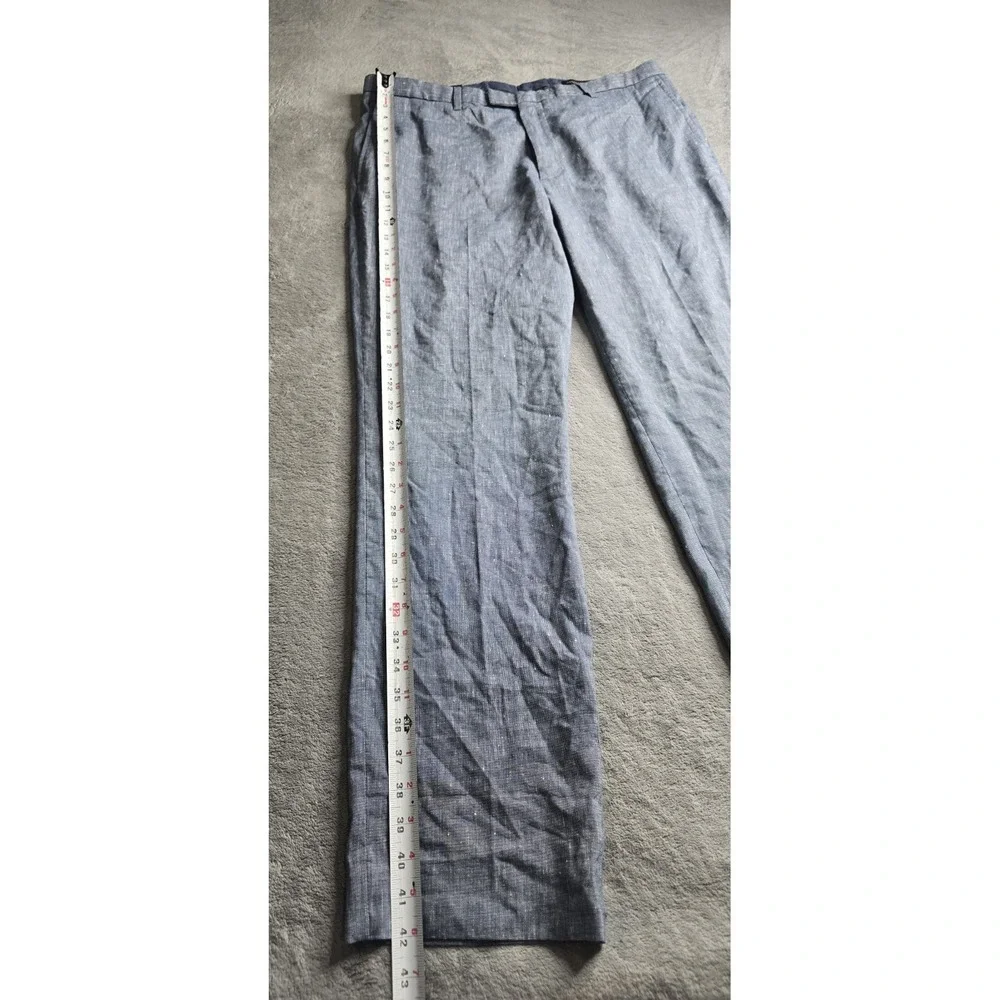 NWT Banana Republic Pants Mens 35x32 Navy Blue Slim Fit Performance Linen City